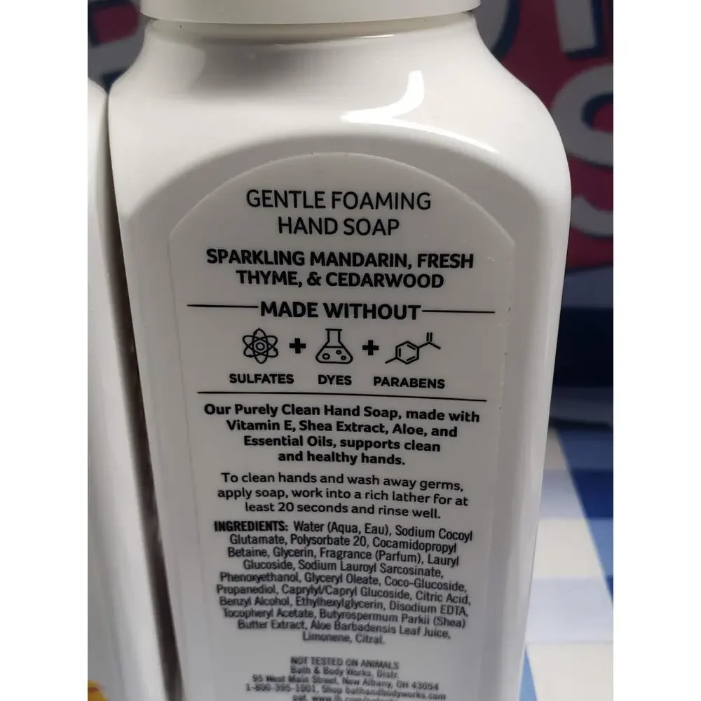 BBW Purely Clean Kitchen Mandarin Gentle Foaming Hand Soap